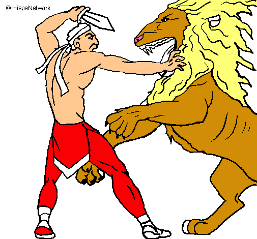 Gladiador contra león