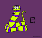 Dibujo Serpiente pintado por jenni10