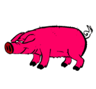 Dibujo Cerdo con pezuñas negras pintado por curritortu