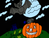 Dibujo Paisaje de Halloween pintado por 220098j6y