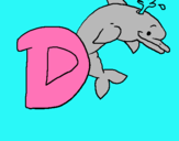 Dibujo Delfín pintado por hannas