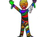 Dibujo Niño momia pintado por colore3