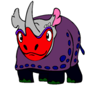 Dibujo Rinoceronte pintado por alex4