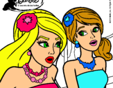 Dibujo Barbie y su amiga pintado por Yaninina 