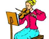 Dibujo Dama violinista pintado por llaaoq003928