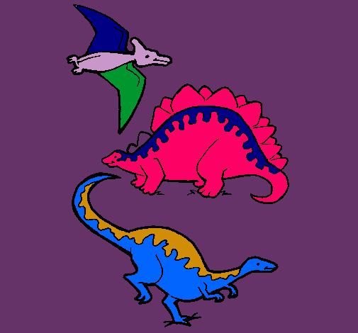 Tres clases de dinosaurios