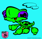 Dibujo Tortuga Littlest Pet Shop pintado por loro