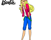 Dibujo Barbie con look casual pintado por Bombo