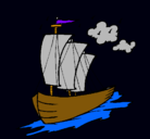 Dibujo Barco velero pintado por Kozak