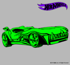 Dibujo Hot Wheels 3 pintado por ponceo