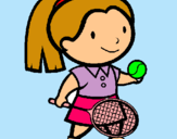 Dibujo Chica tenista pintado por mimita