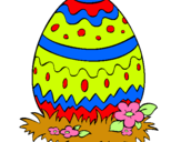 Dibujo Huevo de pascua 2 pintado por pelota