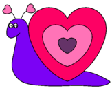 Dibujo Caracol corazón pintado por 12nicol