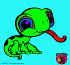 Dibujo Lagarto Littlest Pet Shop pintado por loro