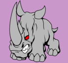 Dibujo Rinoceronte II pintado por calvius