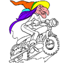 Dibujo Bruja en moto pintado por YuukiKarin
