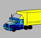 Dibujo Camión tráiler pintado por matildsa