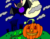 Dibujo Paisaje de Halloween pintado por bolitxe