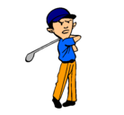Dibujo Jugador de golf pintado por tikkkki