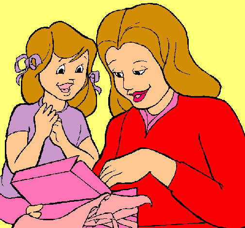 Dibujo Madre e hija pintado por LaEly