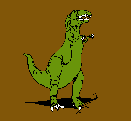 Dibujo Trex pintado por FENO