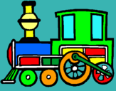 Dibujo Tren pintado por lluc