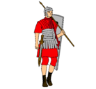 Dibujo Soldado romano pintado por albertoY6m