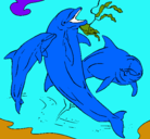 Dibujo Delfines jugando pintado por 65555