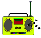 Dibujo Radio cassette 2 pintado por yuigutyuytj