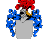 Dibujo Escudo de armas y casco pintado por zebrian