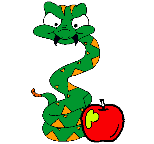 Serpiente y manzana