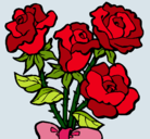 Dibujo Ramo de rosas pintado por jenni1821