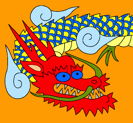 Dibujo Dragón japones II pintado por dokito
