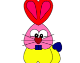 Dibujo Conejo corazón pintado por jimana