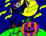 Dibujo Paisaje de Halloween pintado por laura111