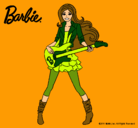 Dibujo Barbie guitarrista pintado por barmartan