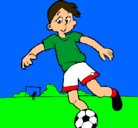Dibujo Jugar a fútbol pintado por bhlknjgikjfi