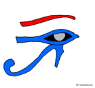 Dibujo Ojo Horus pintado por lafer