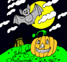 Dibujo Paisaje de Halloween pintado por ArielLaura