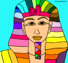 Dibujo Tutankamon pintado por egicto
