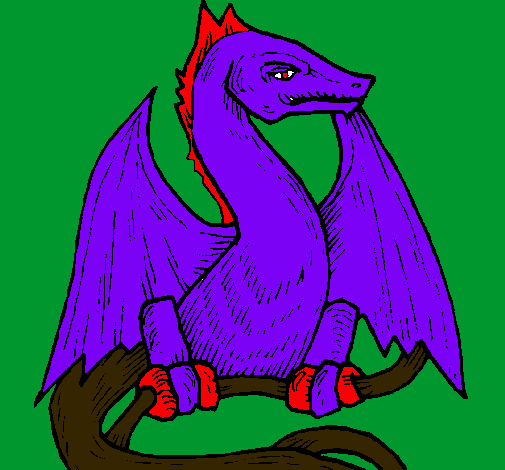 Dibujo Dragón pintado por aletis