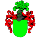 Dibujo Escudo de armas y casco pintado por gerga