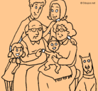 Dibujo Familia pintado por HRJRFKEHEJH