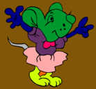 Dibujo Rata con vestido pintado por juanpipe