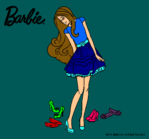 Barbie y su colección de zapatos