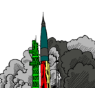 Dibujo Lanzamiento cohete pintado por hajt