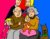 Dibujo Familia pintado por hannas