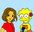 Dibujo Sakura y Lisa pintado por memo23
