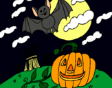 Dibujo Paisaje de Halloween pintado por dingi