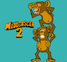 Dibujo Madagascar 2 Manson y Phil pintado por natvillal